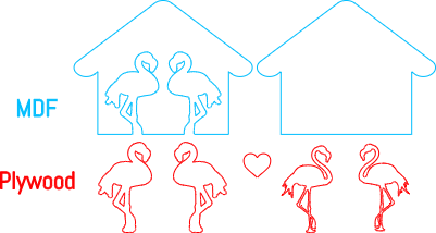 Schlüsselbrett - Flamingo.xcs