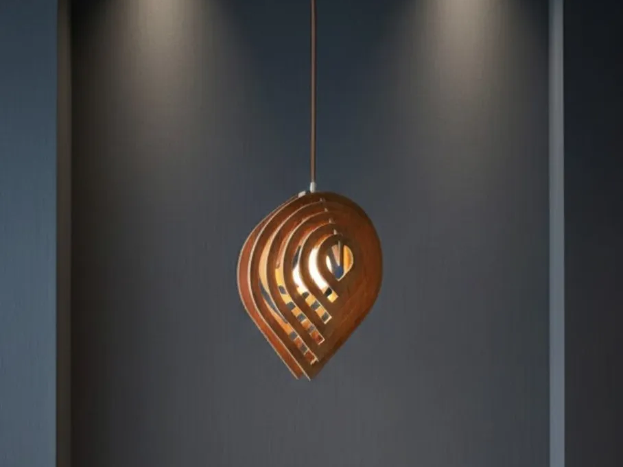 Lampada a sospensione geometrica Seed of Light idea di progetto geometrico da taglio laser