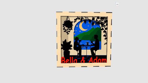 [Laser cut and engrave] Personalized Laser Cut Romantic Night Scene Light Box with Names