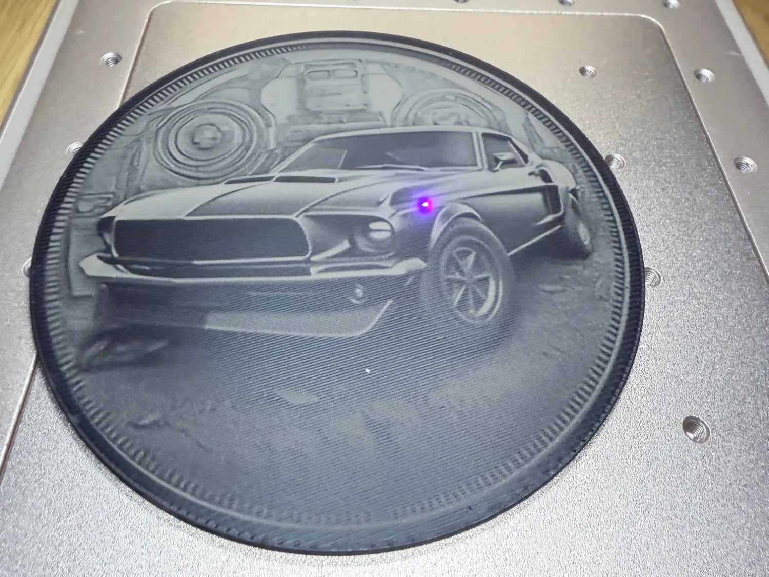 Retro Car Untersetzer - real Atomm community coaster project
