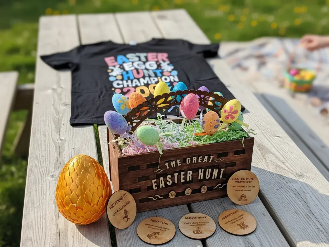 The Great Easter Hunt Basket & Clue Set easter gift design