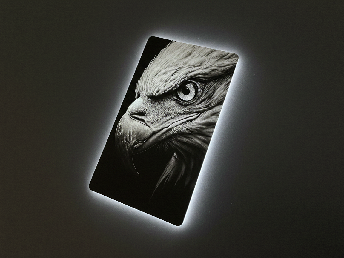 Metal eagle card