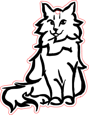 Norweger schlüsselanhänger 4mm Pappelholz.xcs
