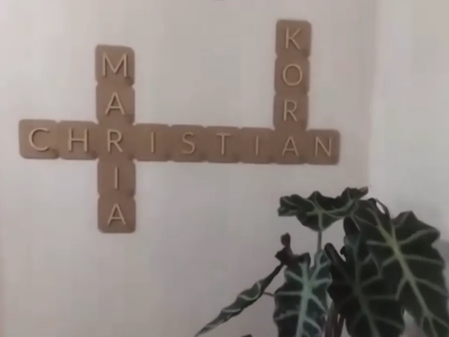 Scrabble Family Name Wall Decor laser cut word puzzle idea