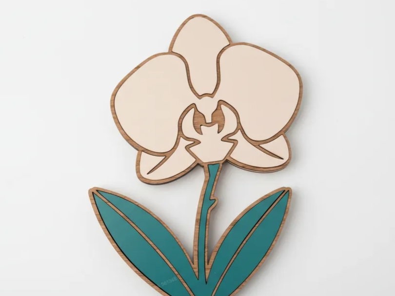Elegant Orchid Flower Decoration wooden flower design