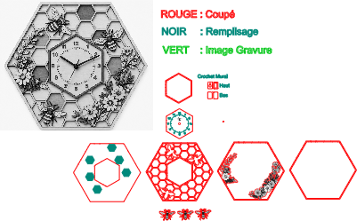 Horloge Abeille Multicouche.xcs