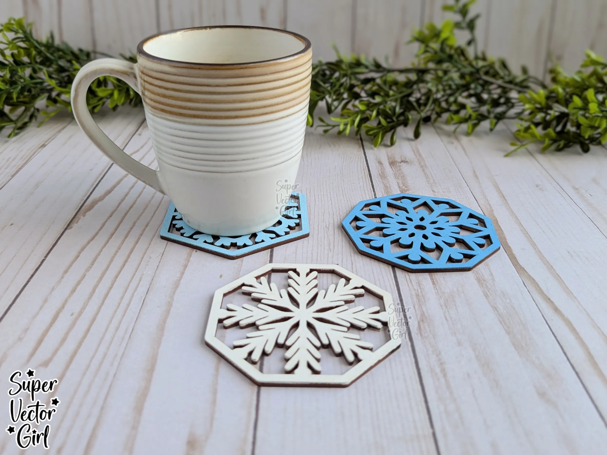 Snowflake Coasters
