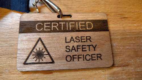 [Laser cut and engrave] Certified Laser Safety Officer Wooden Identification Badge