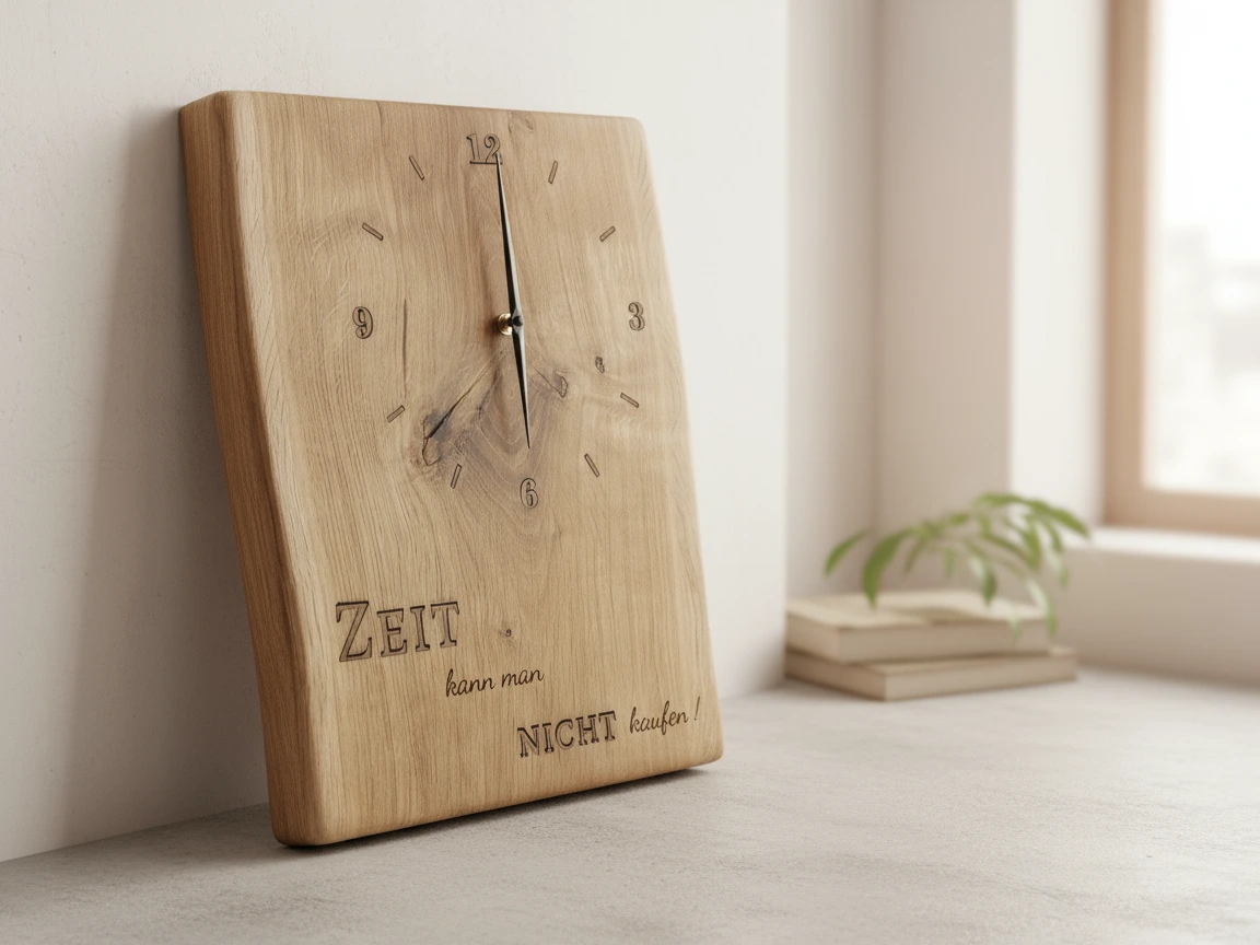 German-Text Wall Clock (