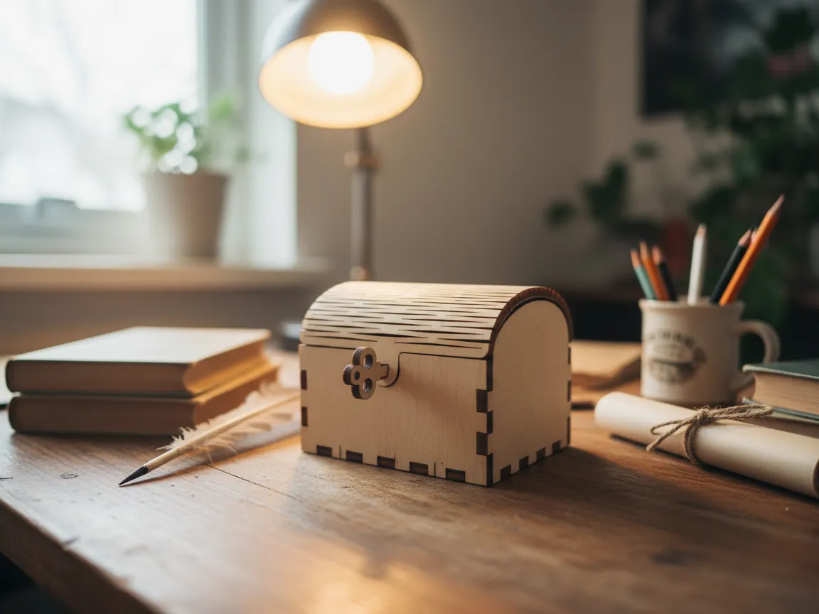 Treasure Chest Box with Decorative Lock gift box design