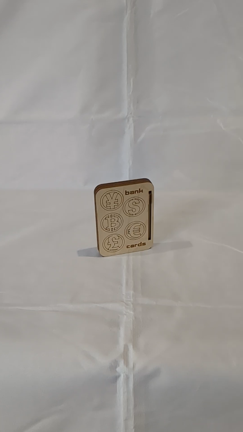[Laser cut and engrave] Gift holder for bank cards, design laser cutting, case box. Sliding cover wallet, laser cut model, gift box. Cover cards, greeting boxes, money model