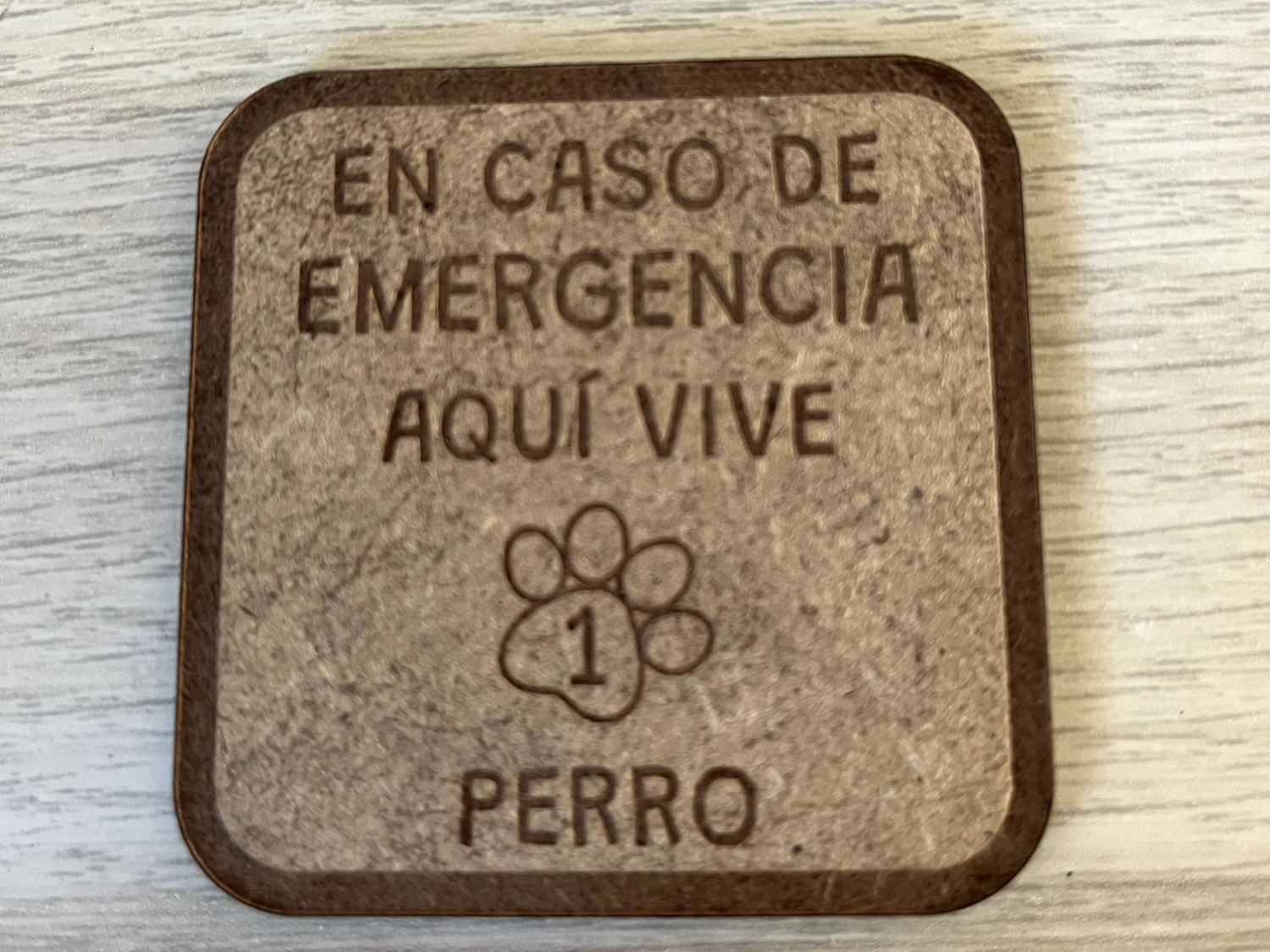 Pet Emergency Door Sign pet id tag design