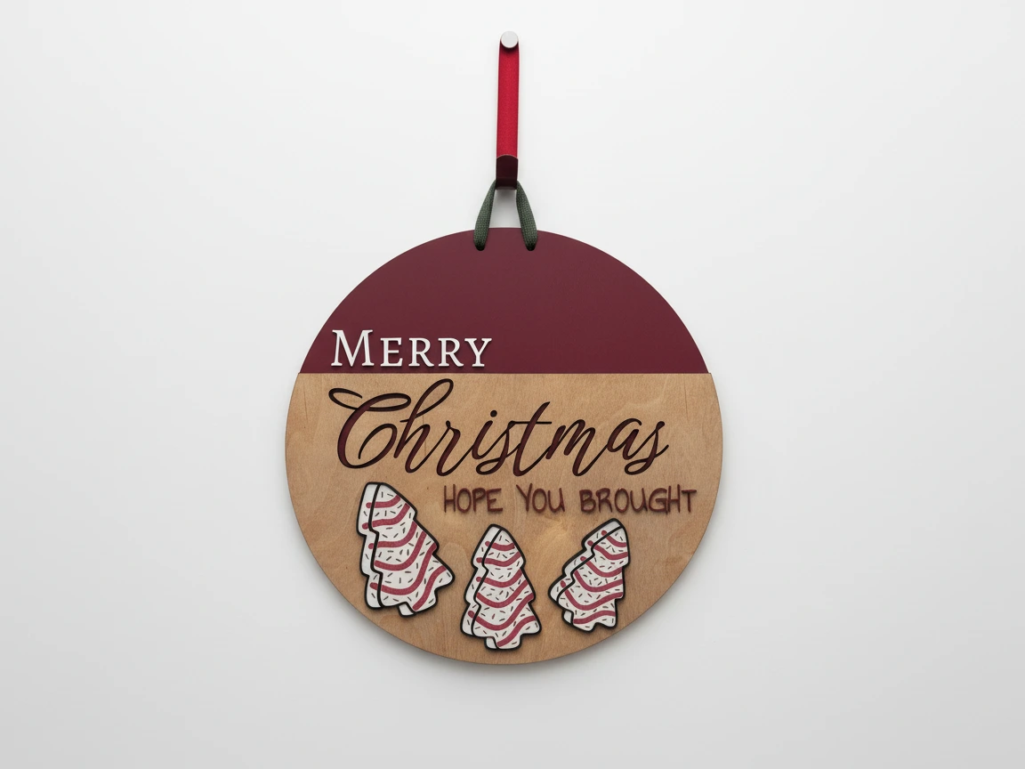 Projekt powitalnej tabliczki na drzwi „Merry Christmas”