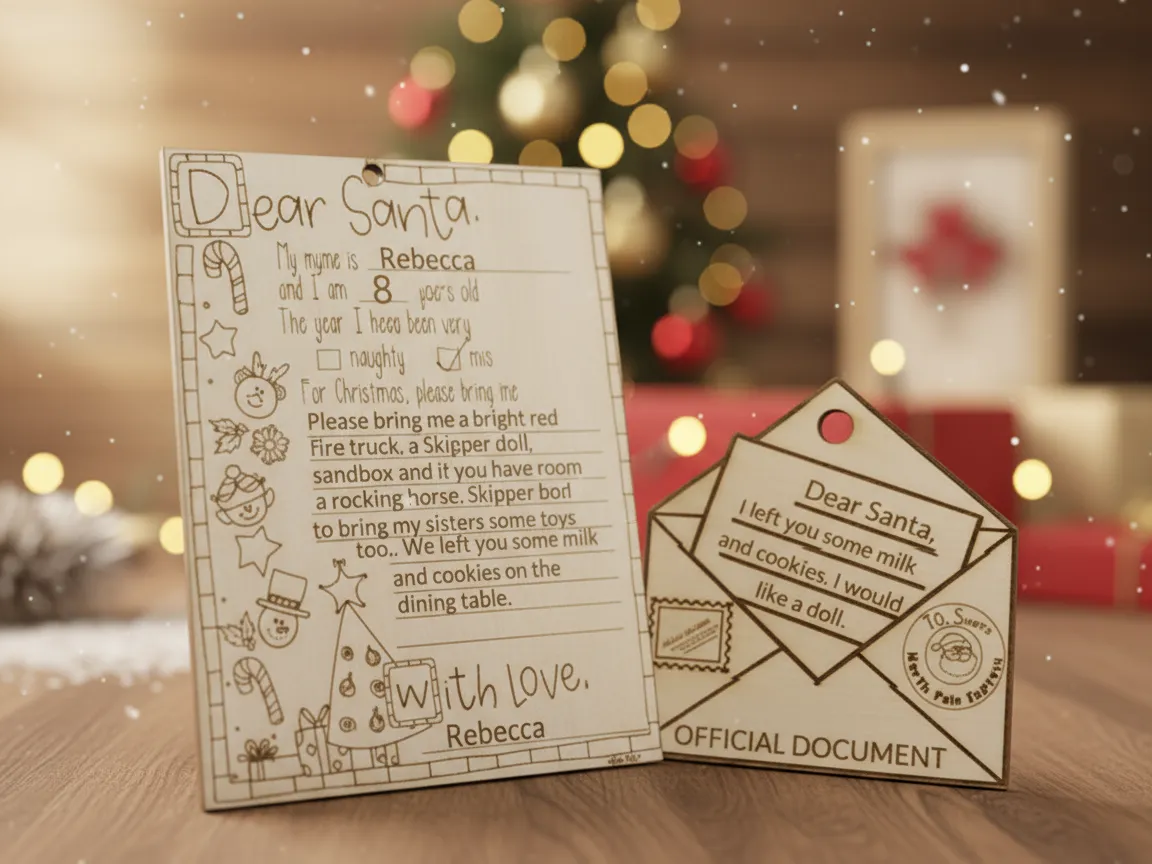Dear Santa Letter and Envelope Christmas Eve box idea