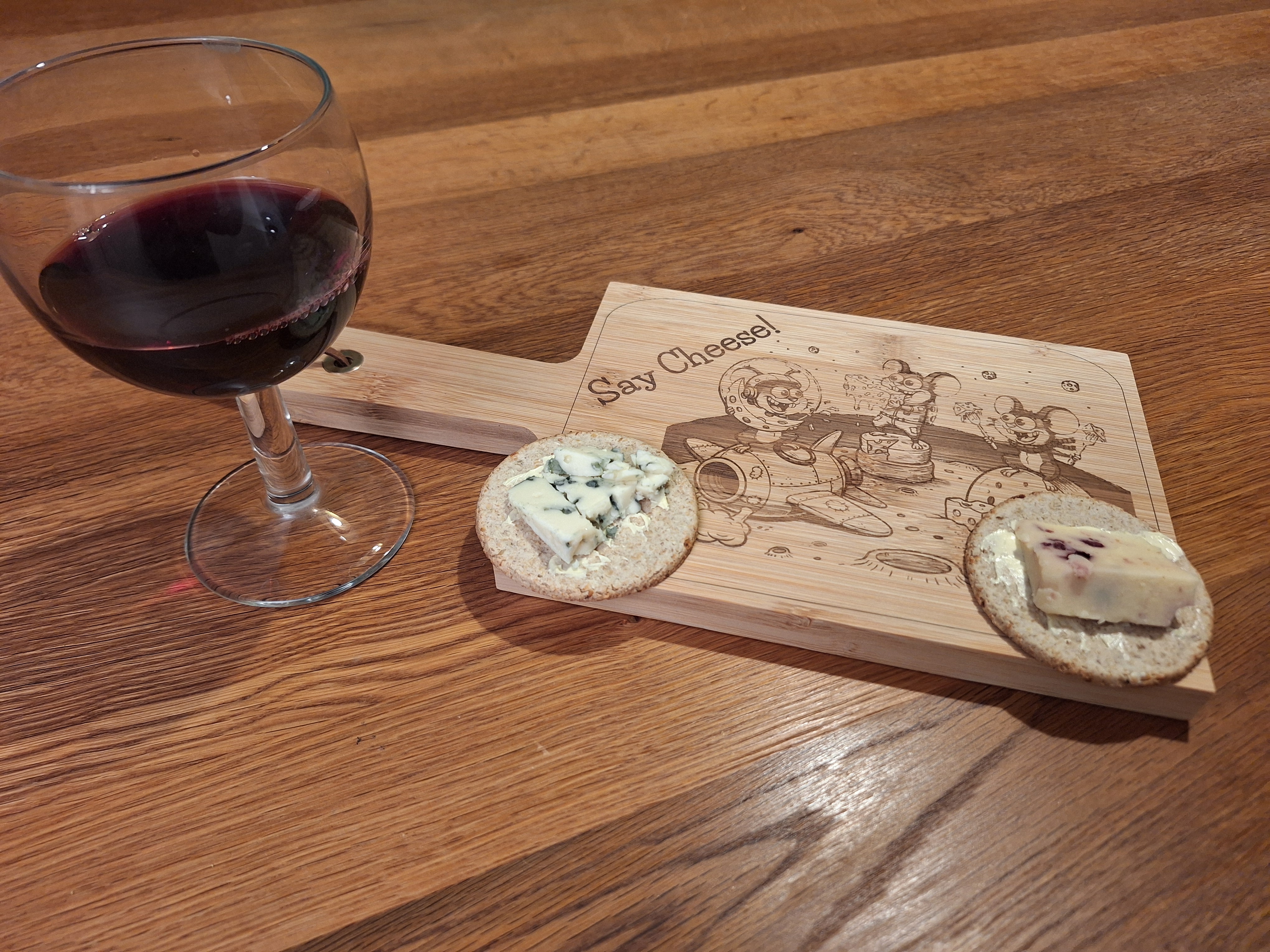 Say Cheese! Laser Engraved Bamboo Cutting Board dad birthday gift idea