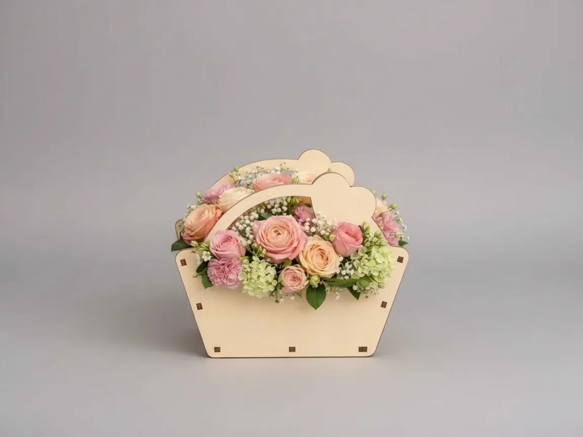 Heart-Shaped Gift Basket Template gift design