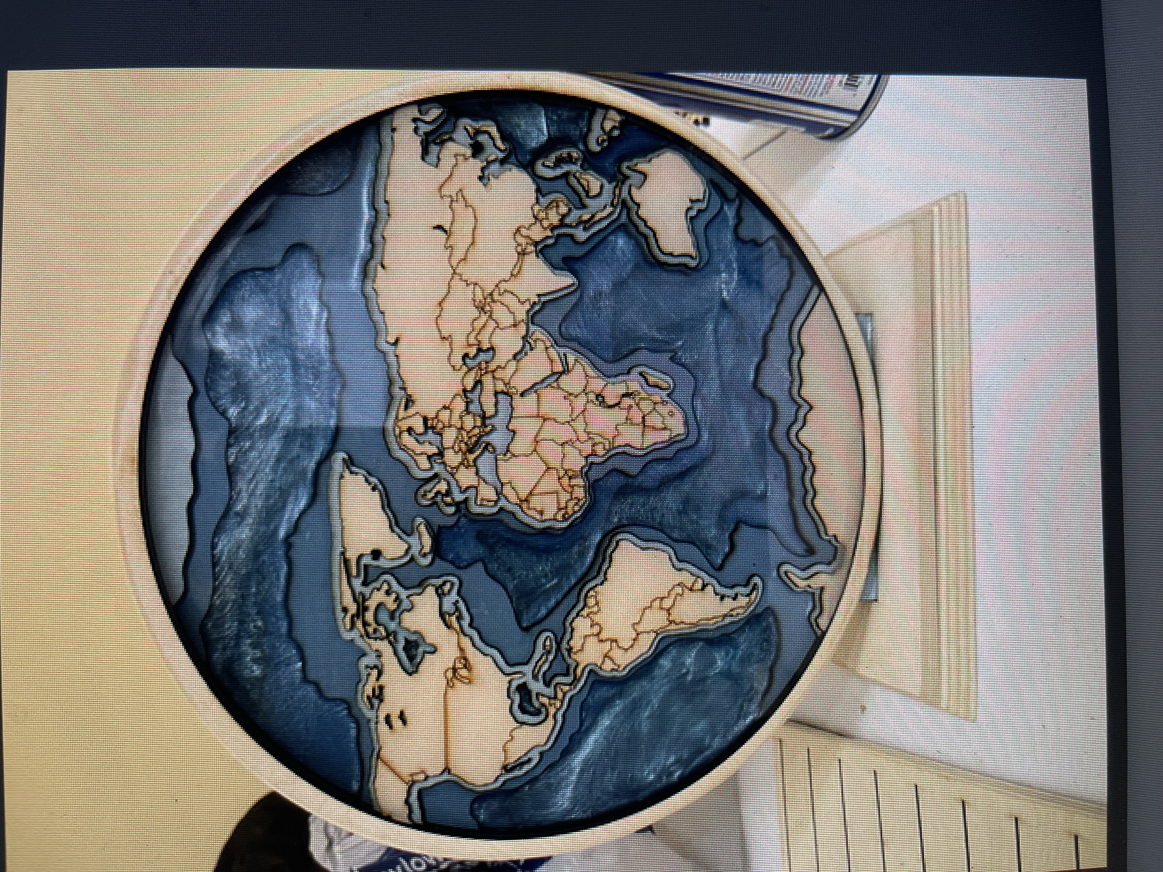 Laser Cut Layered Wooden World Map Desk Decor | Free Files - Atomm