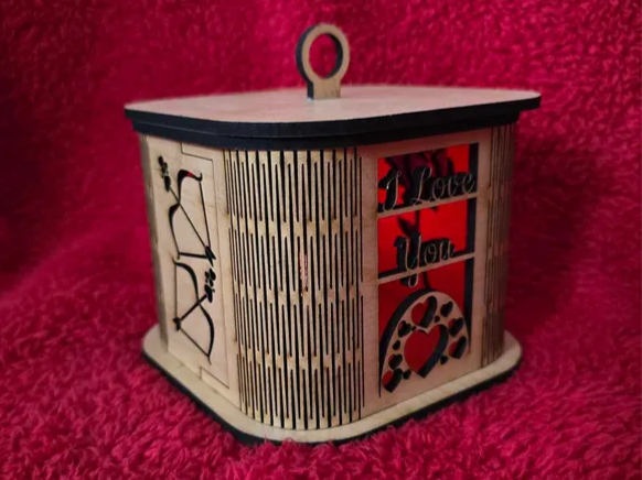 Wooden Valentine's Day Bendy Lantern valentines day gift design