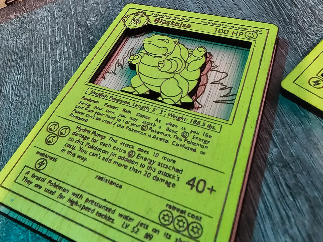 Blastoise Trading Card Wall Art wall art Pokemon decor idea