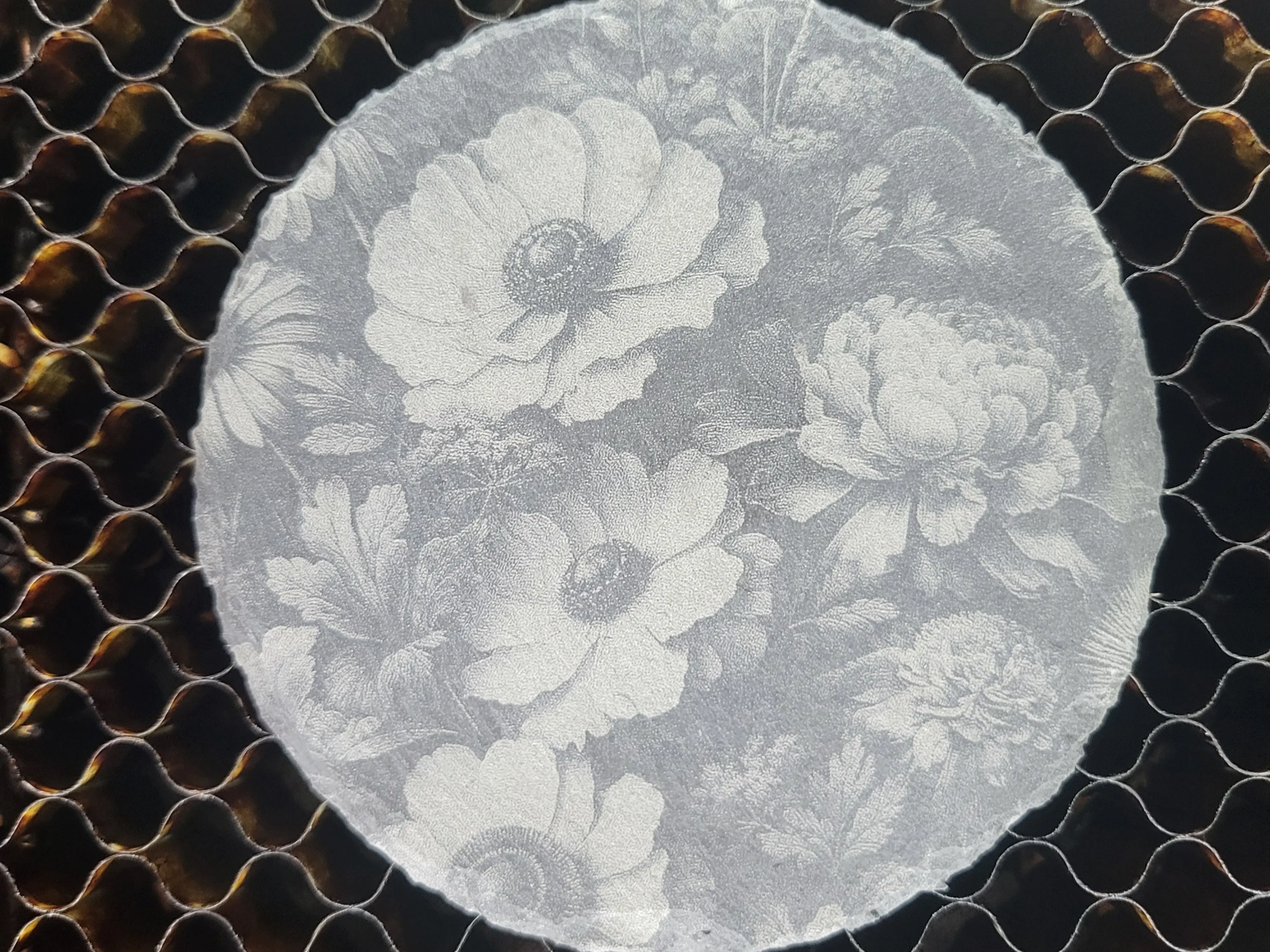 Floral Pattern Slate Coaster flower craft idea