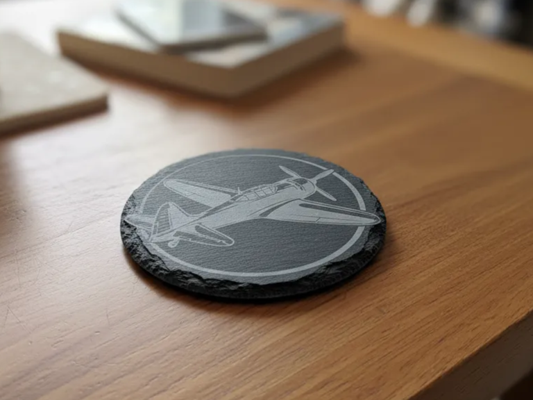 Vintage Propeller Airplane Illustration Coaster - real Atomm community coaster project