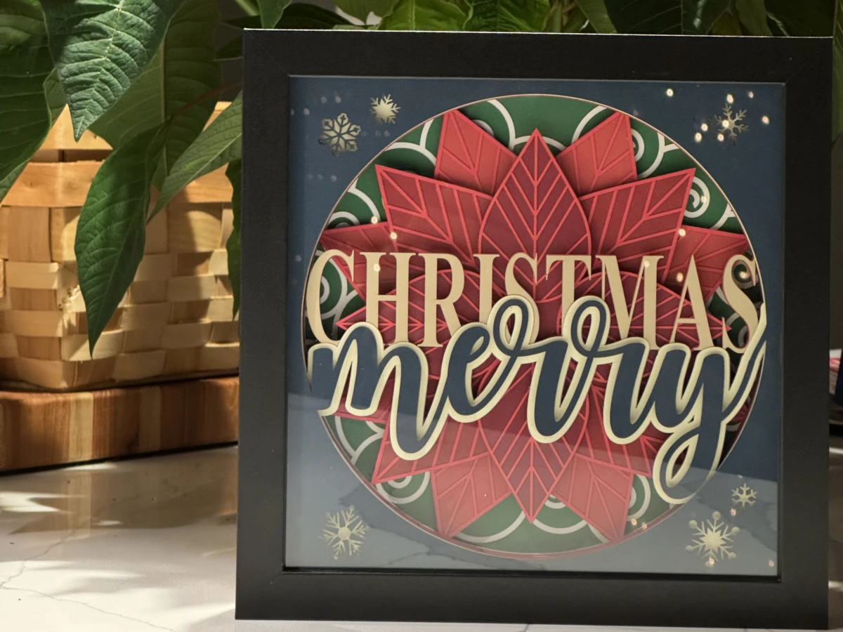 Merry Christmas 3D Shadow Box shadow box design