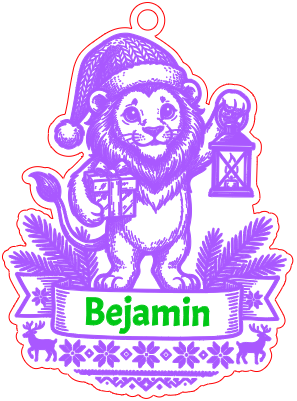 Personalized Lion Christmas Ornament.xcs