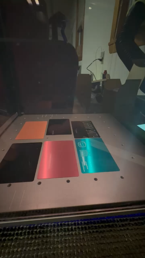 [Laser cut and engrave] Laser Engraved Custom Business Cards with Rooster Logo