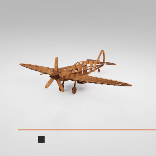 [Laser cut and engrave] Supermarine Spitfire Laser Cut Wood Aircraft: 3D Model Plans