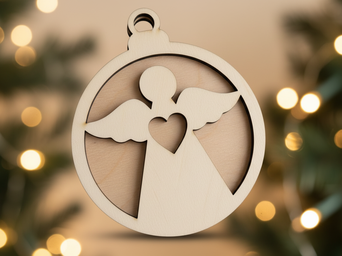 Angel Bauble ceiling Christmas decoration idea