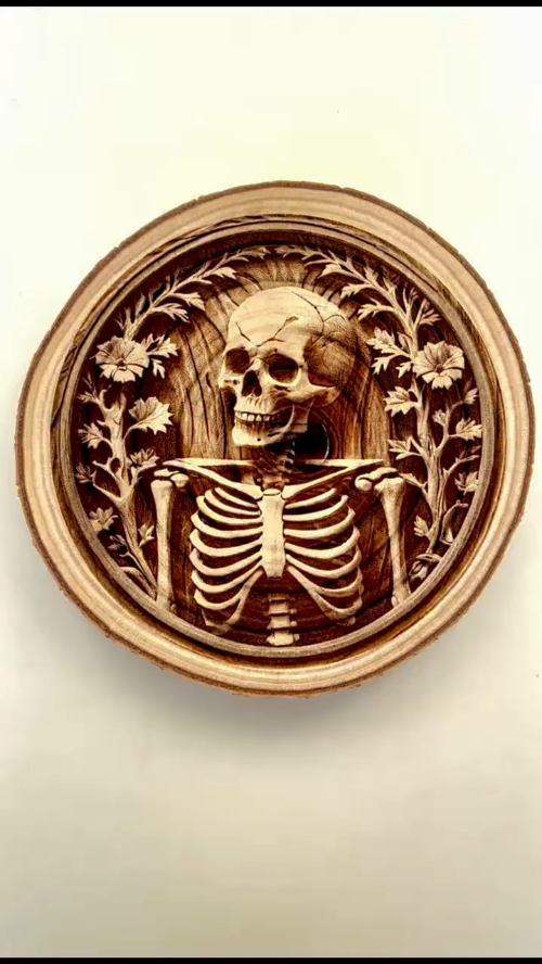 [Laser cut and engrave] Bad to the Bone