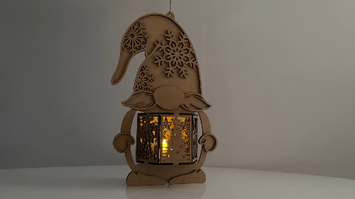 [Laser cut and engrave] 🎄 Christmas Gnome Lanterns — Set of 3 Laser Cut Designs