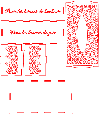 Boite mouchoirs 240x125x85 Larmes de joie.xcs