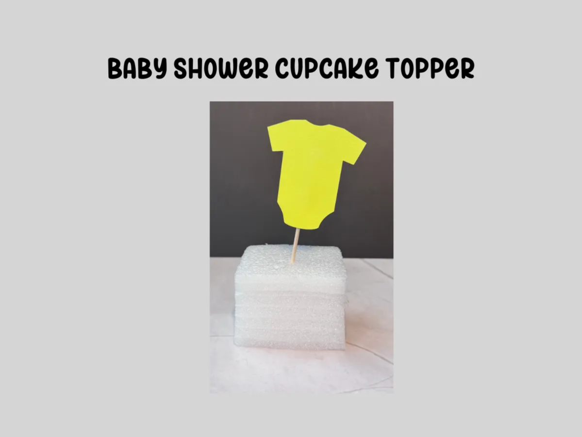 Baby shower cupcake topper