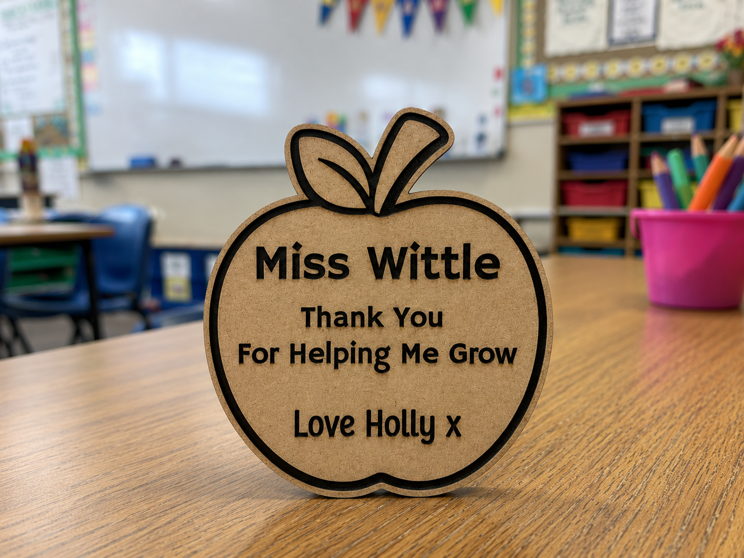 Apple-Shaped Teacher Appreciation Token teacher gift design