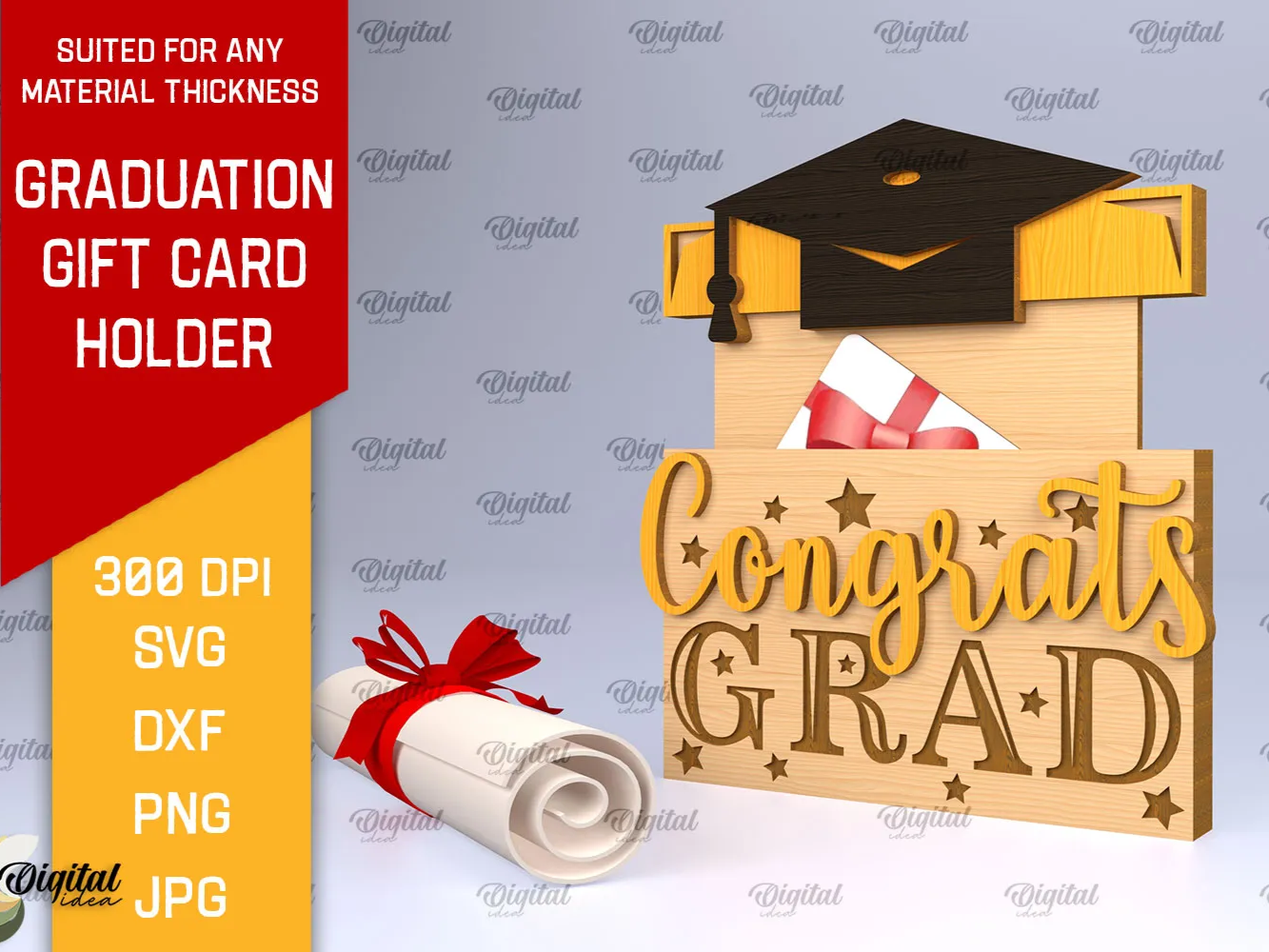 3D Wooden Graduation Gift Card Holder Box graduation gift design
