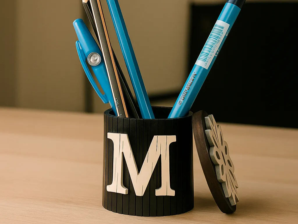 A decorative box with personalizable letters
