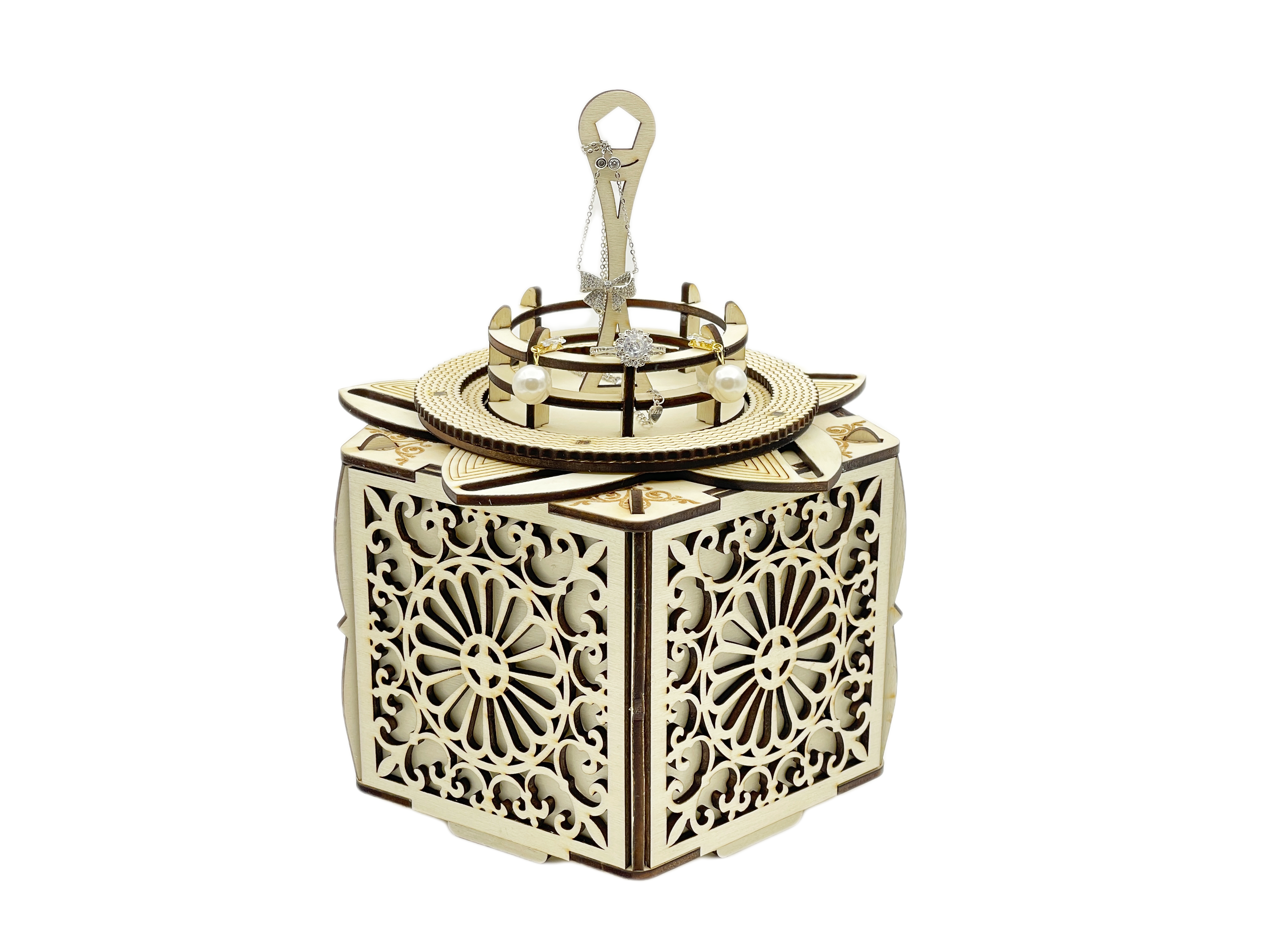 Floral Jewelry Box &amp; Iris Box &amp; Ring Box &amp; Gear Box anniversary gift for her idea