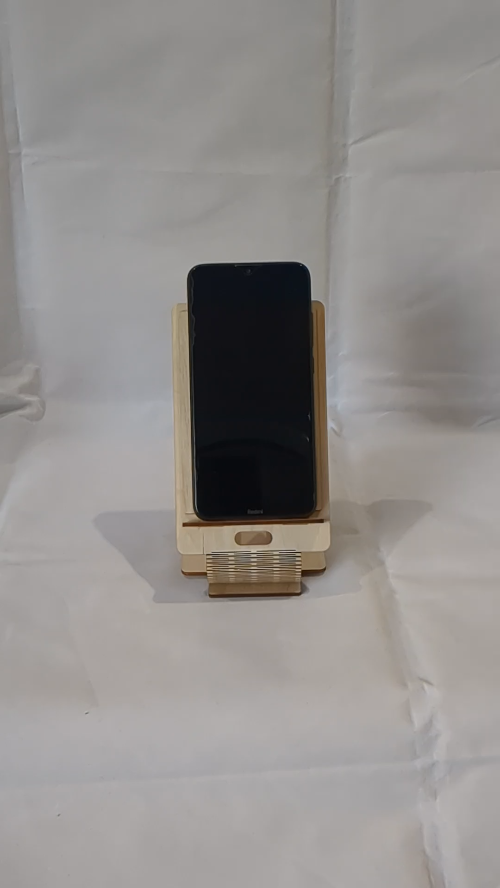 [Laser cut and engrave] Gift stand holder for mobile, laser cut pattern, desk organizer. Holder phone, laser cutting design, greeting decor. Birthday gift, cut model.
