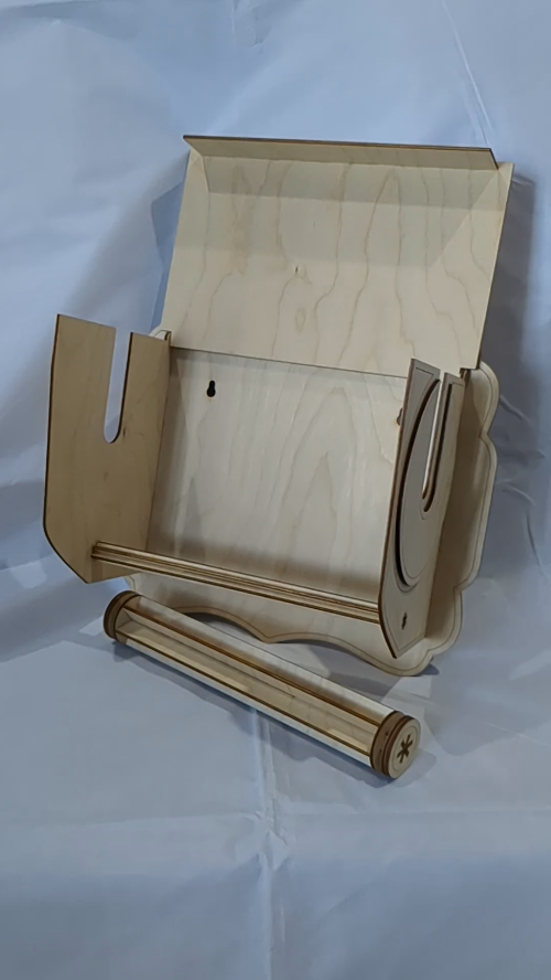 [Laser cut and engrave] Gift Wall Towel Dispenser Shelf, Laser Cutting Design, Laser Cut Greeting Display Kitchen