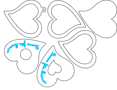 porte clé coeur avec rose.xcs