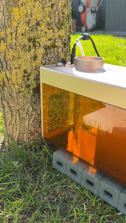 [Laser cut and engrave] Hedgehog Tree Engraving – Natural Wood Artwork