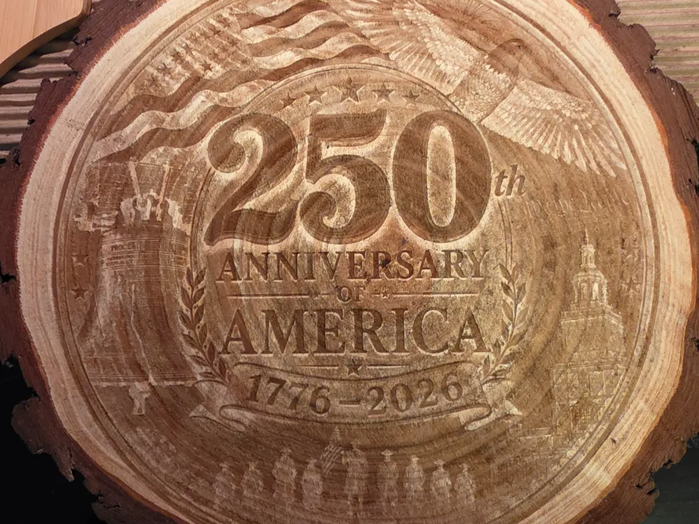 250th American plaque. — free American flag wall art project file on Atomm