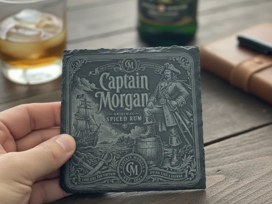 Captain Morgan Spiced Rum Slate Drink Coaster | Free Files - Atomm