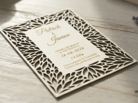 Floral Border Wooden Invitation birthday invitation card idea