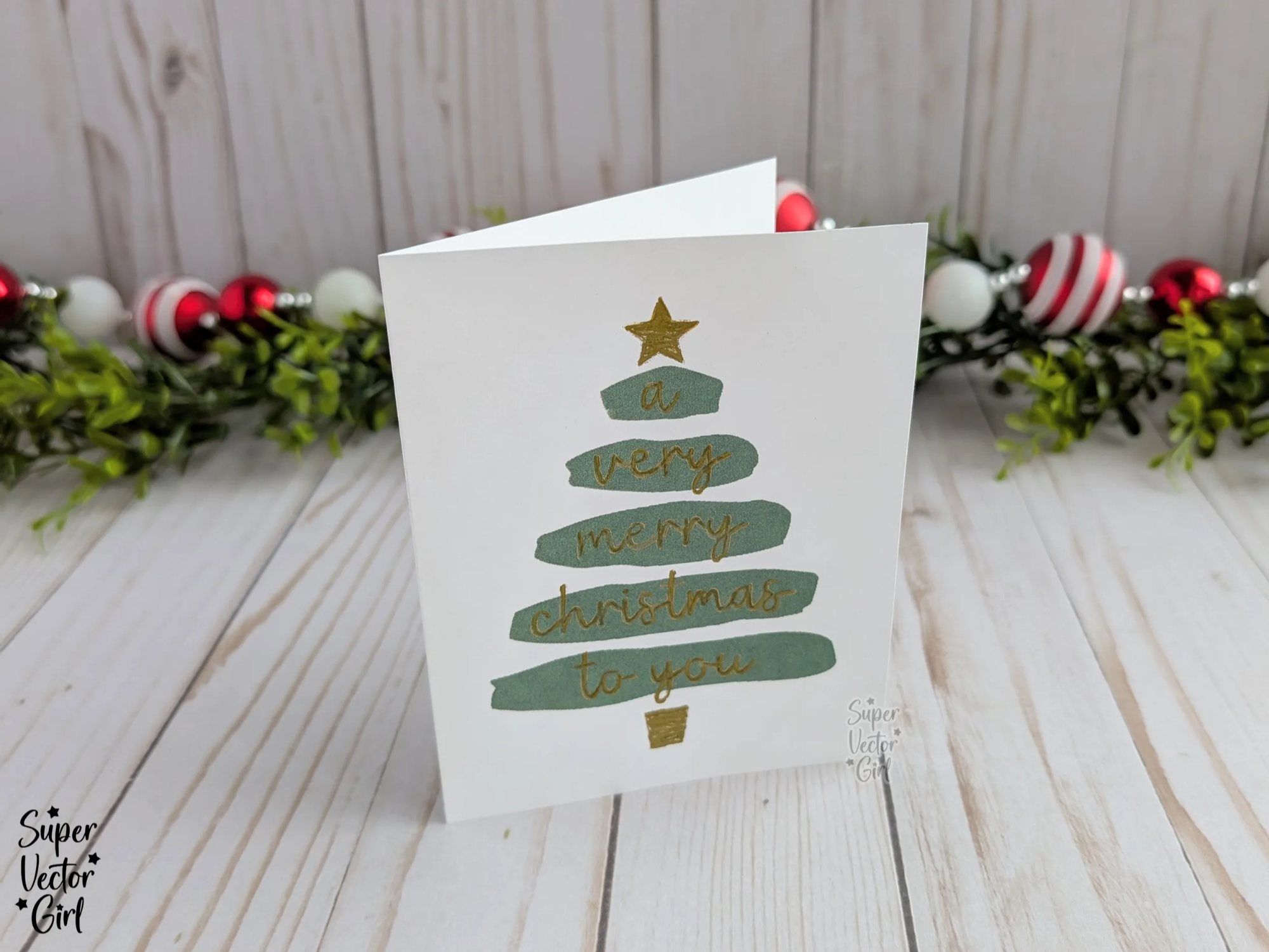 Gold Foil Christmas Card birthday card design