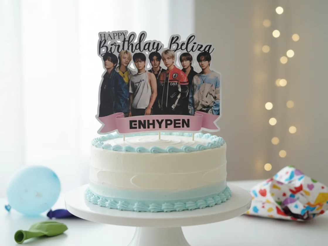 Simple custom cake topper template