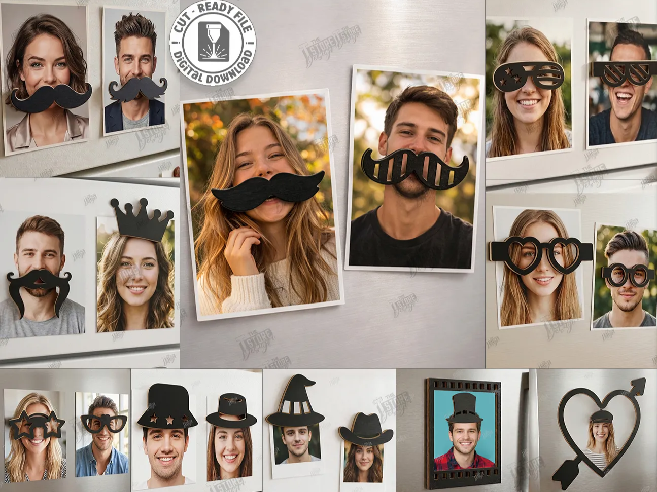 Funny Photo Magnet Laser Cut Bundle. Novelty Photo Booth Props and ...