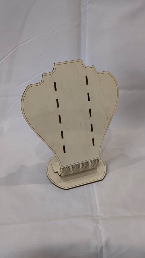 [Laser cut and engrave] Gift Necklace Display, stand holder, laser cut design. Laser cutting model,template for laser machines. Birthday gift, greeting jewelry holder.
