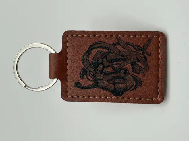 Rayquaza Leather Keychain pokemon keychain idea